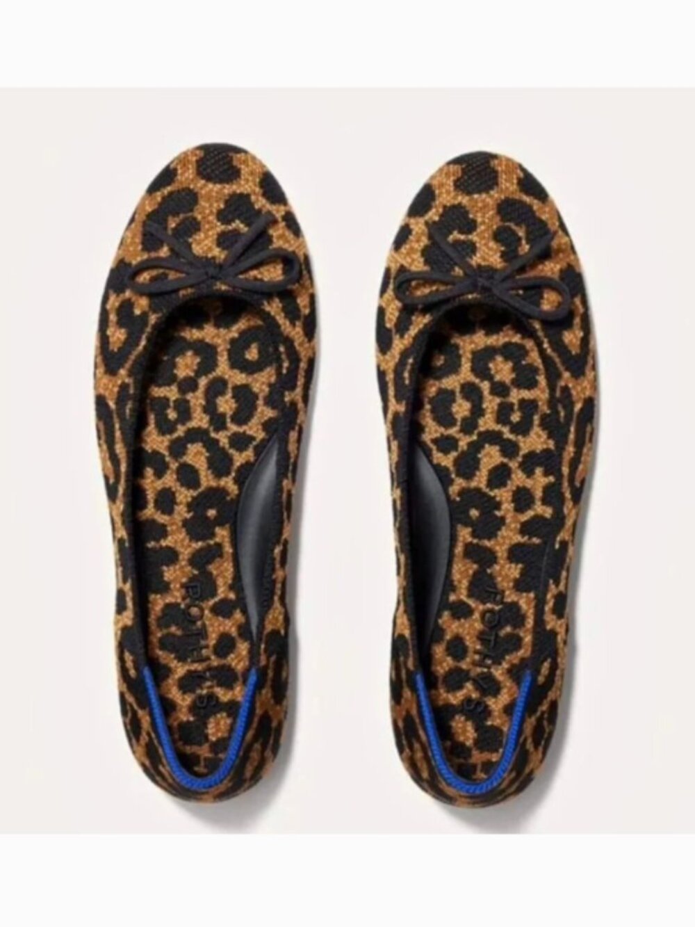 ROTHYS Classic Ballet Flat w/ Bow in Classic Leopard - size 12